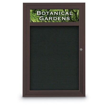 United Visual Products Indoor Enclosed Combo Board, 42"x32", Black Frame/Grey & Cloud UVCB4232B-GREY-CLOUD